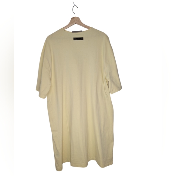 Essentials Fear of God T-Shirt Dress Midi Yellow Size Small NWOT Cotton - Picture 7 of 14